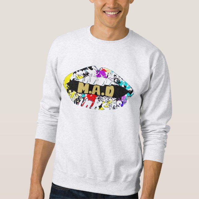 Wütende Lippen, auch Schmiere Sweatshirt (Vorderseite)
