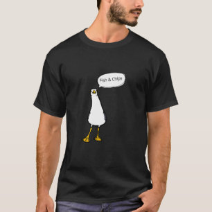 Wütende Möwe Fish & Chips Freche Vogel T-Shirt