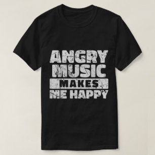 Wütende Musik macht mich glücklich Grafik T-Shirt