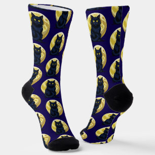 Wütende schwarze Katze Socken