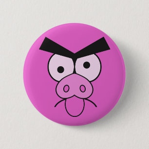 Wütende Schweinknöpfe Button