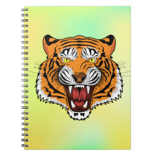 Wütende Tigerkopf-Illustration-24327 Kapuzenpullov Notizblock