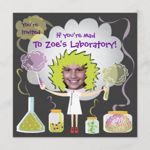 Wütende Wissenschaftler-Geburtstags-Party Einladung