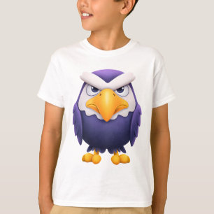 Wütender Adler-Maskottchen – Wilder lila süßer Vog T-Shirt