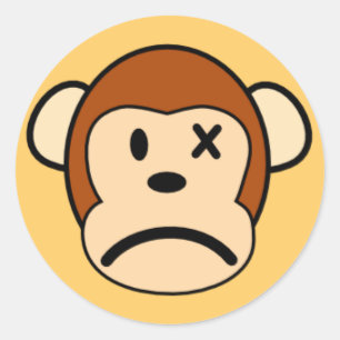 Wütender Affe-Aufkleber Runder Aufkleber