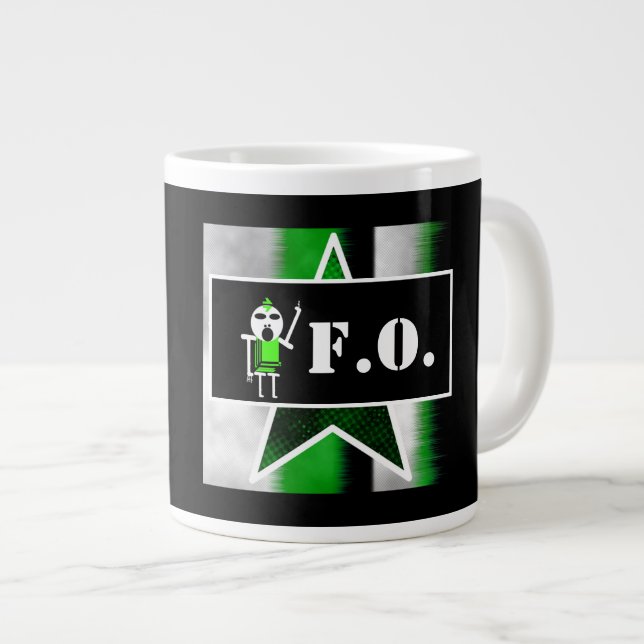 Wütender Alien [ SKULLien ] Kaffeetasse  Jumbo-Tasse (Vorderseite Rechts)