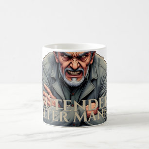 Wütender Alter Mann – Cartoon-Illustration Kaffeetasse