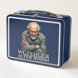 Wütender Alter Mann – Cartoon-Illustration Metall Brotdose