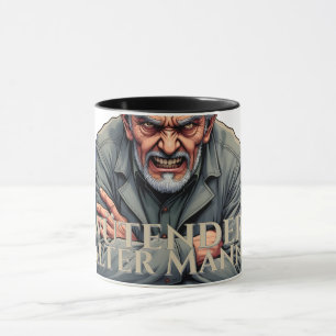 Wütender Alter Mann - Cartoon-Illustration Tasse