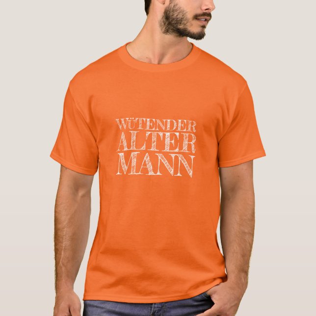 Wütender alter Mann T - Shirt (Vorderseite)