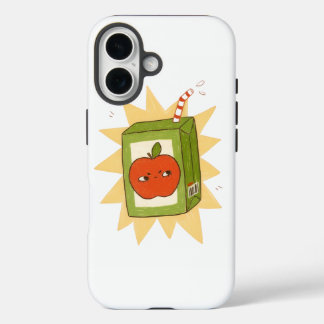 Wütender Apfelsaftkarton! Lustiger süßer Cartoon! iPhone 16 Hülle