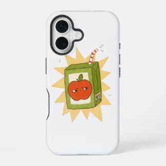 Wütender Apfelsaftkarton! Lustiger süßer Cartoon! iPhone 16 Hülle
