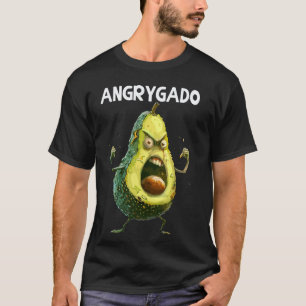 Wütender Avocadomorgenmuffel Veganer Humor Veganer T-Shirt