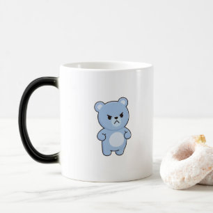 Wütender Bär Minimal Kawaii Stil Verwandlungstasse