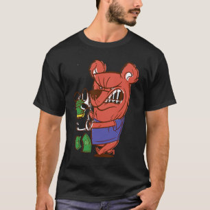 wütender Bär zählt Geld T-Shirt