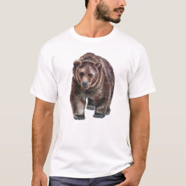 Wütender Bärenkopf Brüllendes Maskottchen-Grafik-T T-Shirt