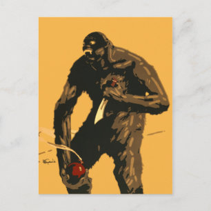 Wütender Bigfoot mit Messer und Bombe! Postkarte