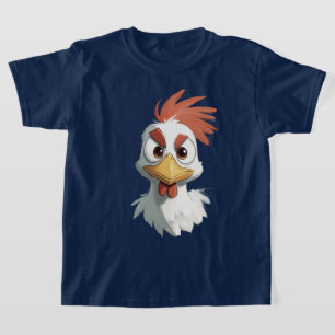 Wütender Cartoon-Hühnchenkopf T-Shirt
