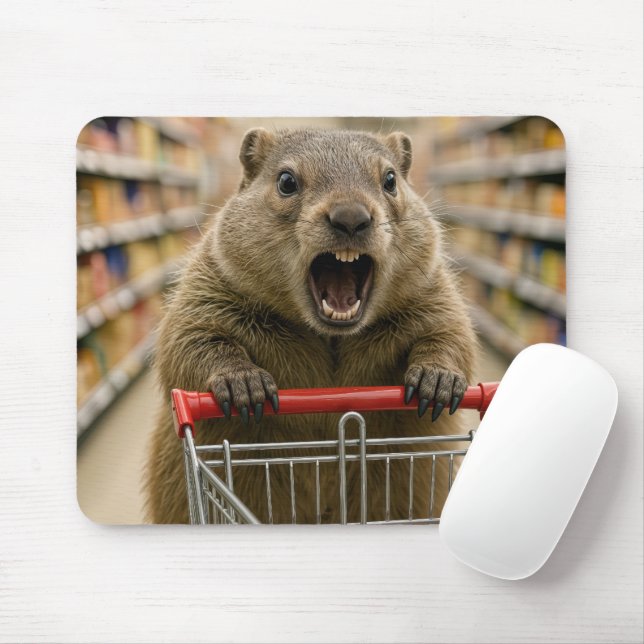 Wütender Erdhörnchen-Einkäufer Mousepad (Mit Mouse)