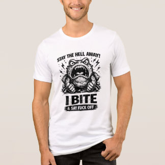 Wütender Frosch Bleib Weg Ich Beisse Lustiges Desi Tri-Blend Shirt