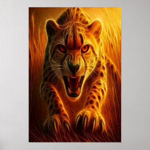 Wütender Gepard Poster
