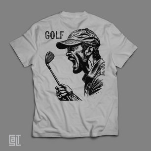 Wütender Golfer Schreit Lustig Frustrierter Golf T-Shirt