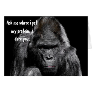 Wütender Gorilla Fragt Mich Protein Vegan Lustiger