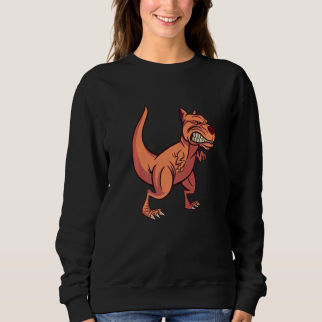Wütender Hund Dinosaurier   Sweatshirt (Vorderseite)