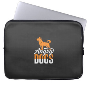Wütender Hundevektor-Maskottchen Laptopschutzhülle