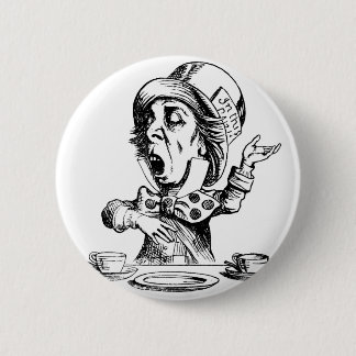 Wütender Hutmacher Button