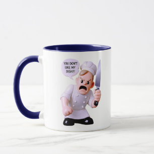 Wütender Koch Lustiger Küchen-Cartoon Tasse
