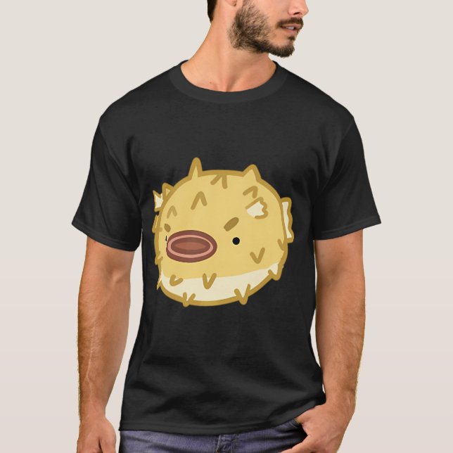 Wütender Kugelfisch - gelb T-Shirt (Vorderseite)