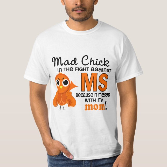 Wütender Mama-mehrfache Sklerose Mitgliedstaat des T-Shirt (Vorderseite)
