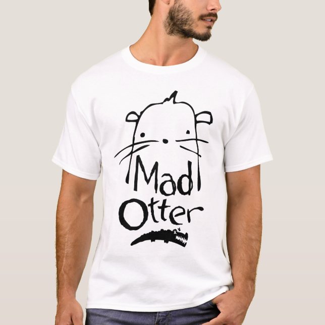 Wütender Otter grundlegend T-Shirt (Vorderseite)