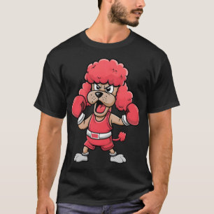 Wütender Pudel-Hund mit Boxhandschuhen Lustiges Ha T-Shirt