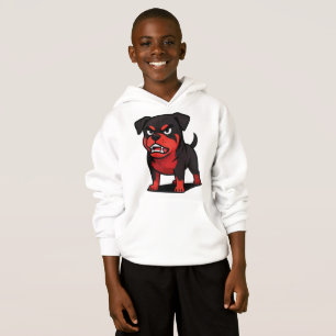 Wütender Rottweiler Cartoon Hund Geschenk für Hund Hoodie
