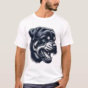 Wütender Rottweiler-Hund  Kühnes Wachhund-Kunstwer T-Shirt