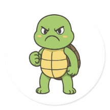 Wütender Schildkröten-Aufkleber