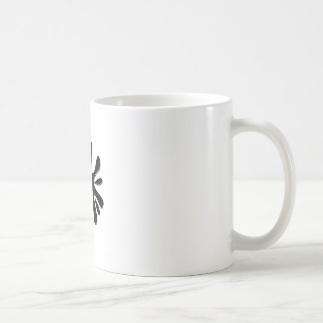 Wütender schwarzer Farbspritzer Kaffeetasse (Rechts)