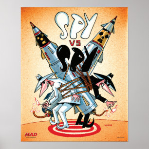 WÜTENDER Spion gegen Spions-Plakat Poster