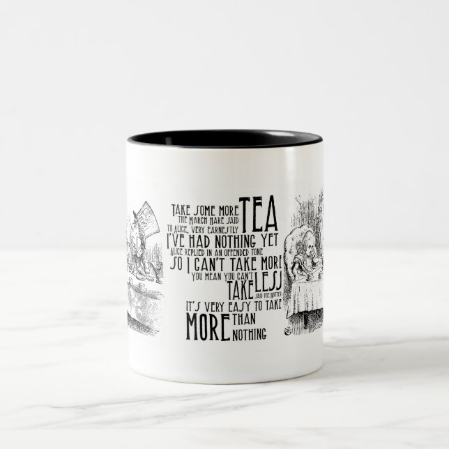 "Wütender Tee " Zweifarbige Tasse (Mittel)