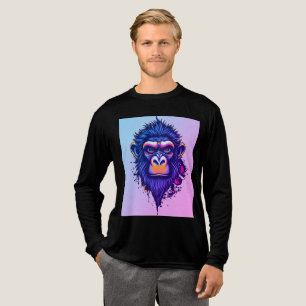 Wütender Tintenaffe – Farbige Spritzgraffiti-Tierk Tri-Blend Shirt