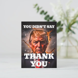 Wütender Trump Danke schön Postkarte