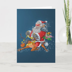 Wütender Weihnachtsmann Karte