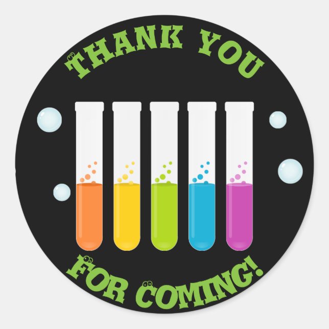 Wütender Wissenschaftler-buntes Runder Aufkleber (Vorderseite)