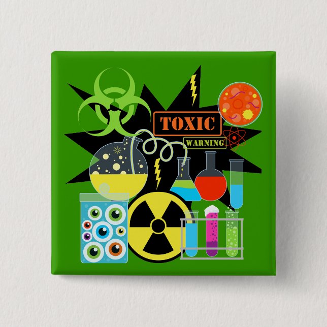 Wütender Wissenschaftler Button (Vorderseite)