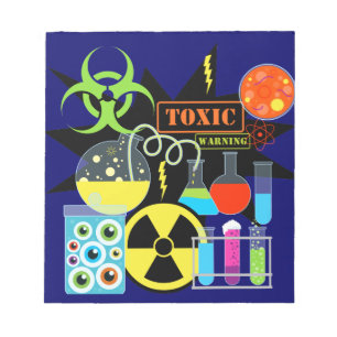 Wütender Wissenschaftler Notizblock