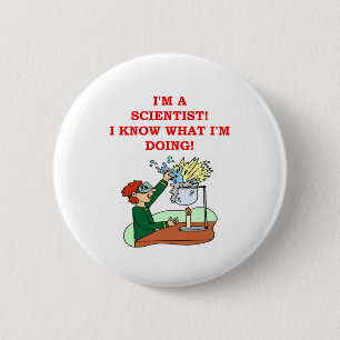 wütender Wissenschaftlerwitz Button