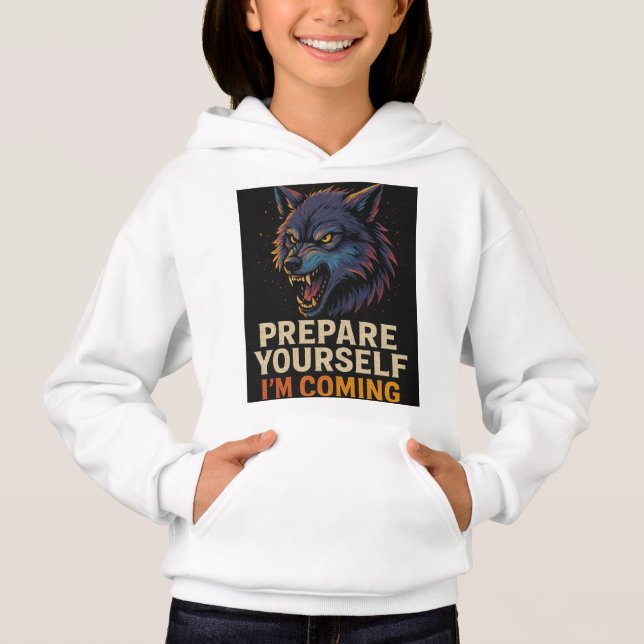 Wütender Wolf Hoodie (Vorderseite)