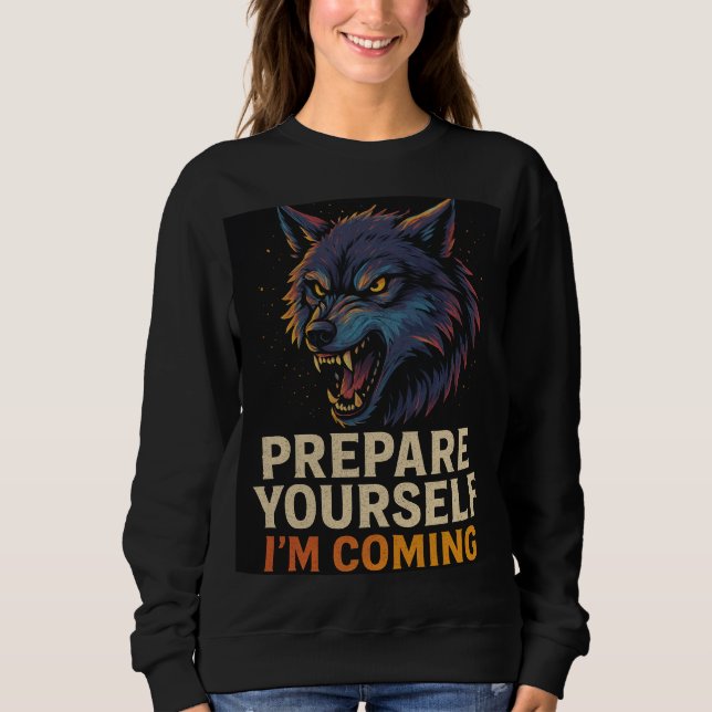 Wütender Wolf Sweatshirt (Vorderseite)